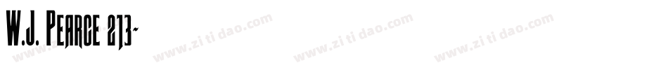 W.J. Pearce 213字体转换